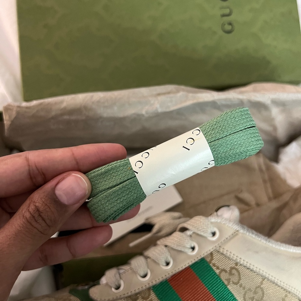 Gucci Womens Screener Leather Sneaker - Picture 6 of 11